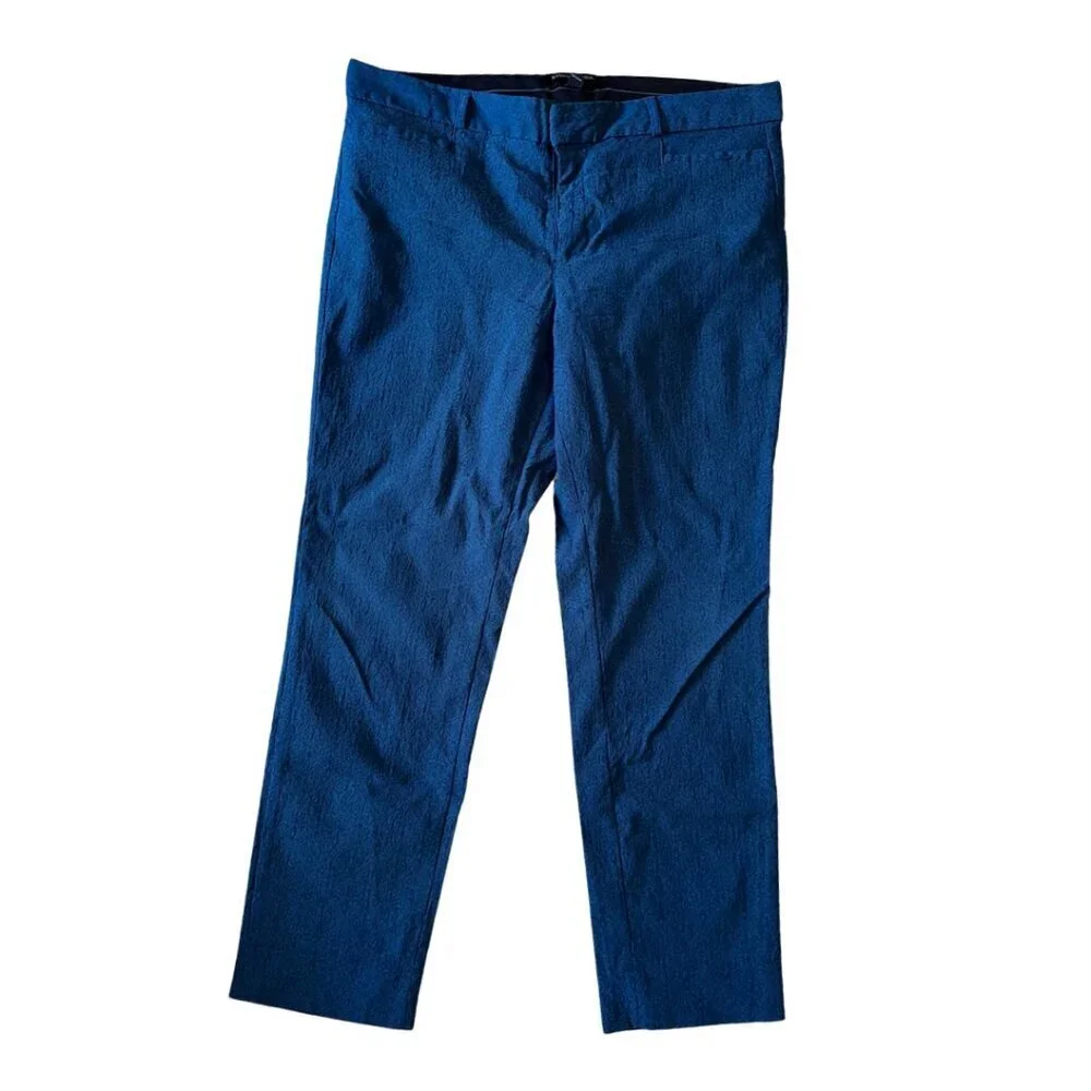 Banana Republic Women's Blue Textured Pants Slacks Size 10 Sloan - Picture 1 of 9